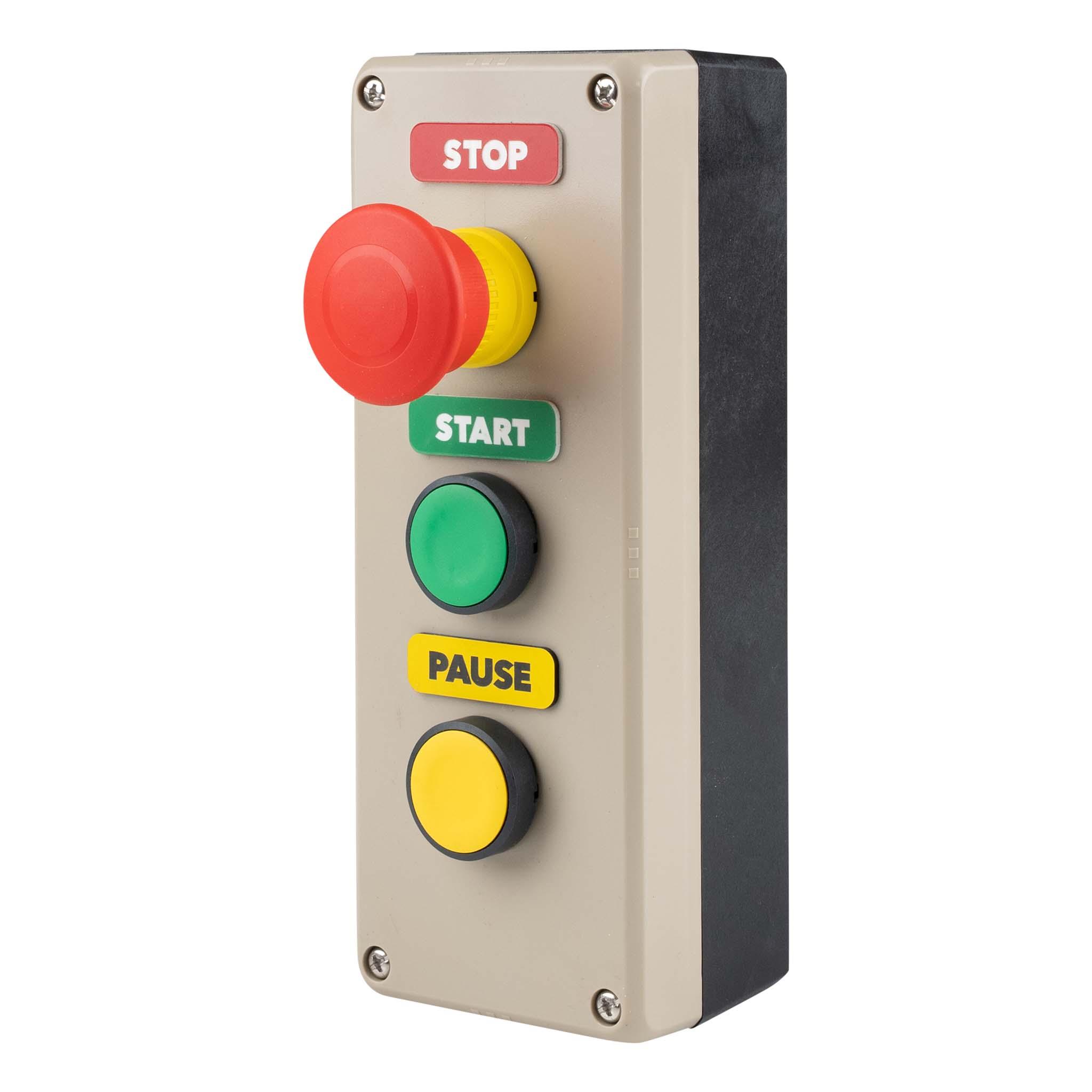 3 push button station